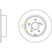 NAPA 2 x Solid Brake Discs fits Toyota Verso 2009-2018 1.6 1.8 2.0 2.2
