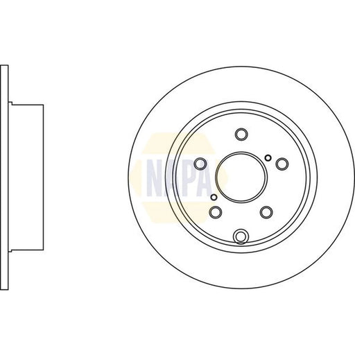 NAPA 2 x Solid Brake Discs fits Toyota Verso 2009-2018 1.6 1.8 2.0 2.2