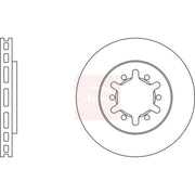 Apec 2 x Vented Front Brake Discs DSK734-x2
