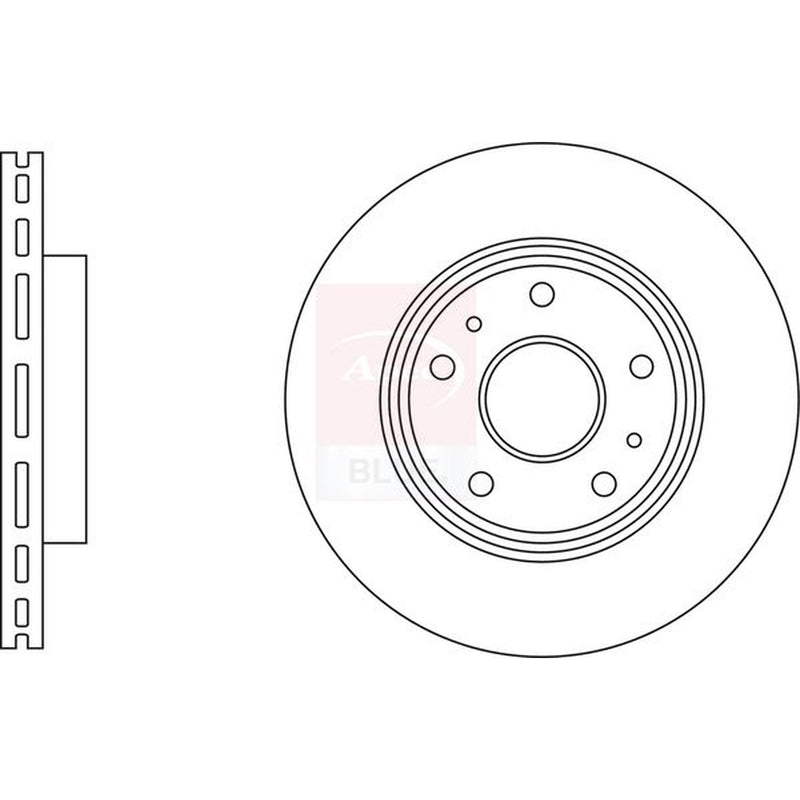 Apec 2 x Vented Brake Discs fits Suzuki SX4 2006-2015 1.5 1.6