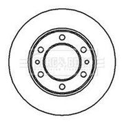 Borg & Beck Front Brake Discs & Pads fits Toyota Land Cruiser 1984-1996 3.4