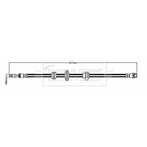 Borg & Beck Brake Hydraulic Hose Line Front Right BBH8777