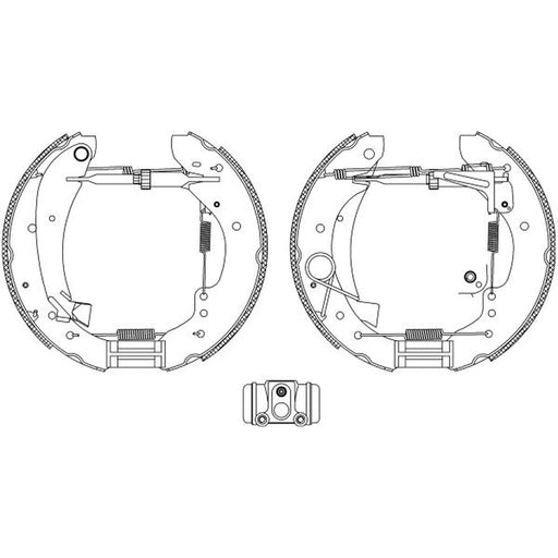Mintex Brake Shoe Set Axle Kit fits Citroën Relay I 1994-2002 1.9 2.0 2.5 2.8