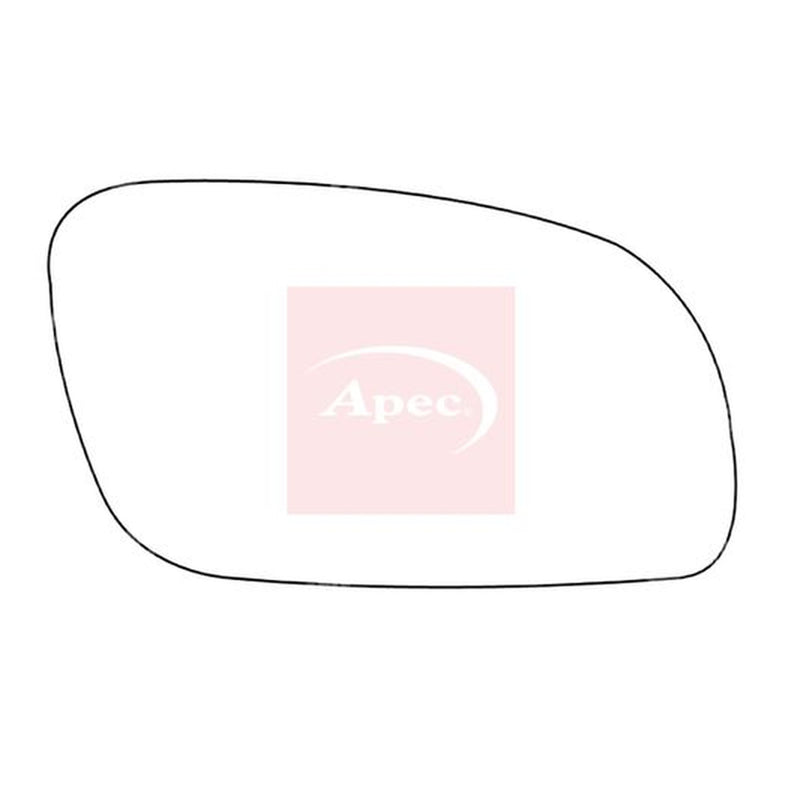 Apec Exterior Wing Mirror Glass Right fits VW Touran 2003-2010 1.4 1.6 1.9 2.0