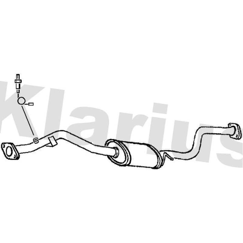 Klarius Box With Centre Pipe Centre fits Mazda MX-5 1998-2005 1.6 1.8