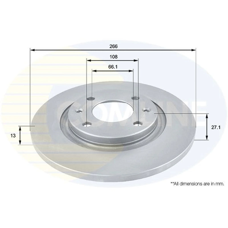 Comline Front & Rear Brake Discs & Pads fits Citroën C4 Cactus 2014-2018 1.2 1.6