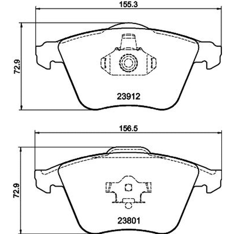DON Front Brake Pad Set fits Ford Focus II 2005-2012 2.5