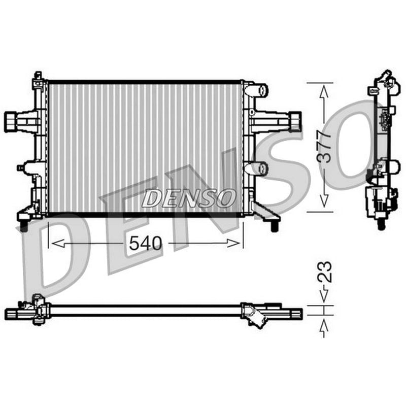 Denso Engine Radiator fits Opel Astra G 1998-2005 1.2 1.6