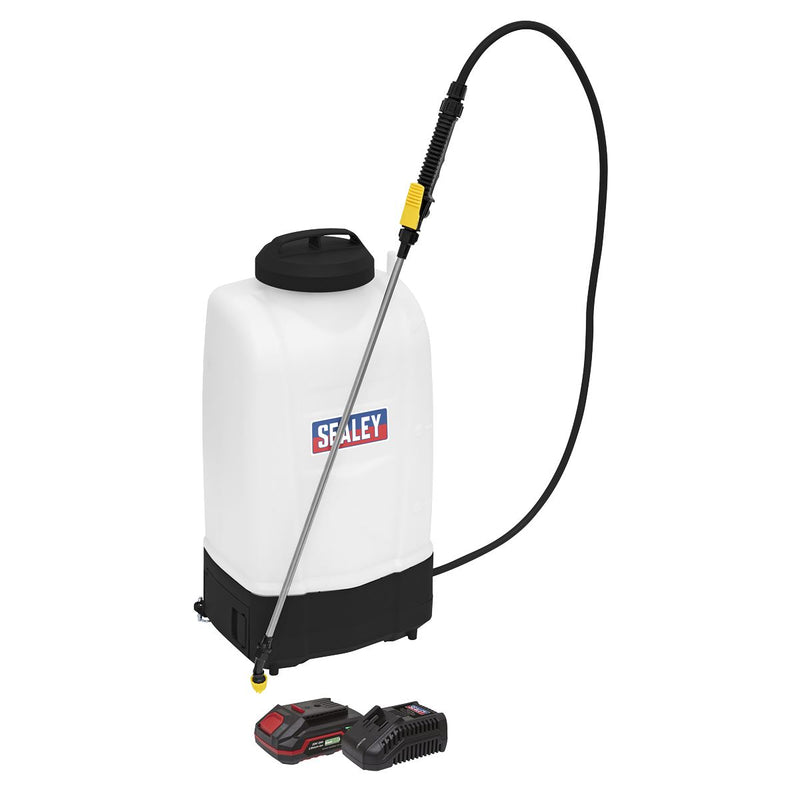 Sealey Cordless Garden Backpack Sprayer 15L 20V 2Ah SV20 Series CP20VGBSKIT1 Sealey - Dynamic Drive