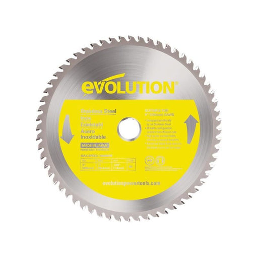 Evolution Stainless Steel Cutting Circular Saw Blade 230 x 25.4mm x 60T Evolution - Dynamic Drive