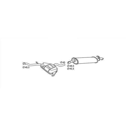 Hella End Silencer Rear 8LD 366 031-581