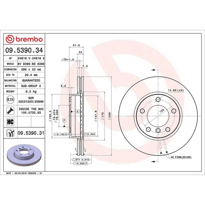 Brembo Front & Rear Brake Discs & Pads fits BMW 3 1990-1999