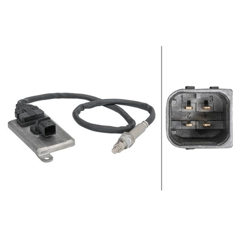 Hella NOx Nitrogen Oxide Sensor Exhaust Pin fits Mercedes-Benz Accelo 2012 on