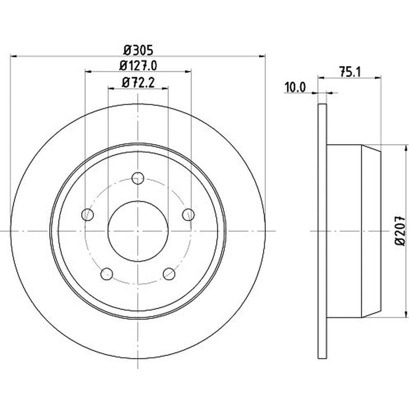 DON Front & Rear Brake Discs & Pads fits Jeep Grand Cherokee 1999-2005