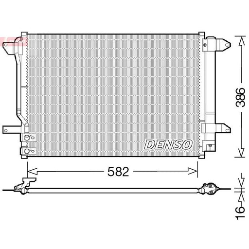 Denso Air Conditioning Condenser fits VW Beetle 2011-2019 1.2 1.4 1.6 2.0 2.5