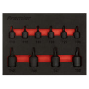 Premier Low Profile TRX-Star* Impact Socket Bit Set 1/4" & 3/8"Sq Drive 10pc Sealey Premier - Dynamic Drive