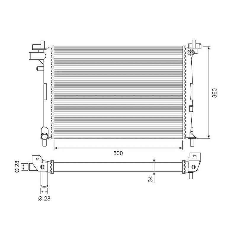 Valeo Engine Radiator 731617
