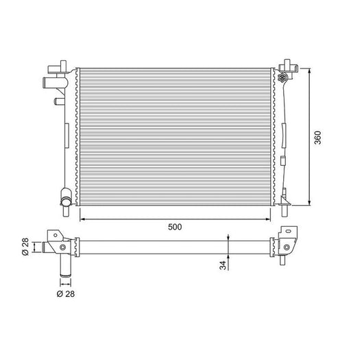 Valeo Engine Radiator 731617