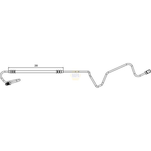 NAPA Brake Hydraulic Hose Line outer NBH1132