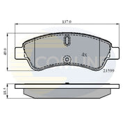 Comline Front & Rear Brake Discs & Pads fits Peugeot Partner 1996-2015 1.4