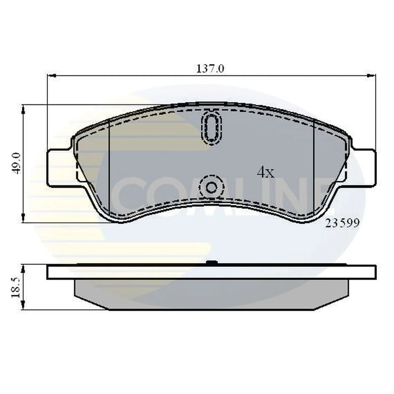 Comline 4 x Front Brake Pad Set CBP01033