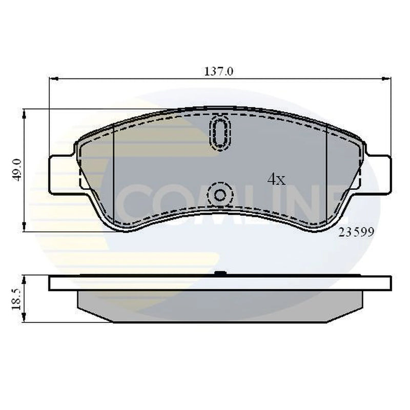 Comline Front Brake Discs & Pads fits Citroën Xsara 1997-2005 1.4 1.9