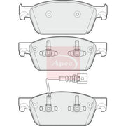 Apec Front Brake Pad Set fits VW California T5 Camper 2009-2015 2.0