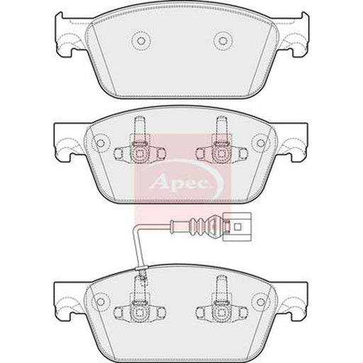Apec Front Brake Pad Set fits VW California T5 Camper 2009-2015 2.0