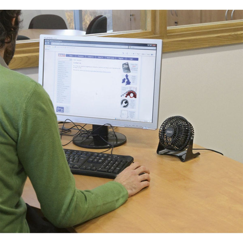 Sealey Desk Fan Mini 4" 230V SFF04 Sealey - Dynamic Drive