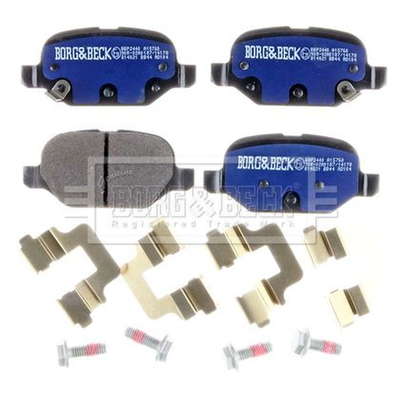 Borg & Beck Front & Rear Brake Discs & Pads fits Fiat 500 C 2011 on 1.4