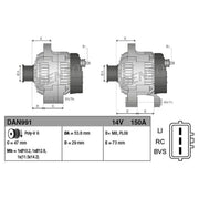Denso Car Alternator 12V DAN991