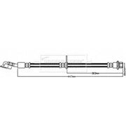 Borg & Beck Brake Hydraulic Hose Line Front Left BBH8235