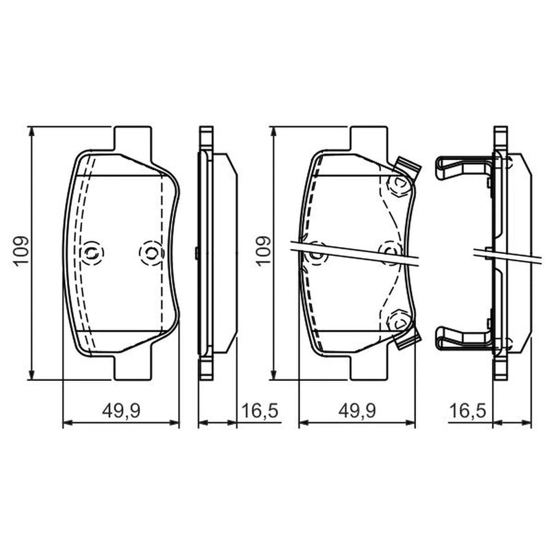 Bosch Front & Rear Pads fits Toyota Avensis 2008-2018 1.6 1.8 2.0
