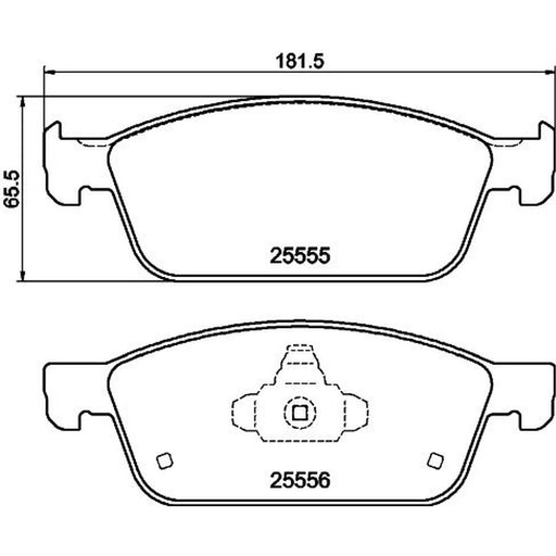DON Front Brake Pad Set fits Ford Tourneo Connect 2013-2022 1.0 1.5 1.6