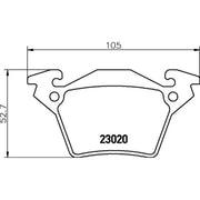 DON Rear Brake Pad Set fits Mercedes-Benz V-Class 1996-2003