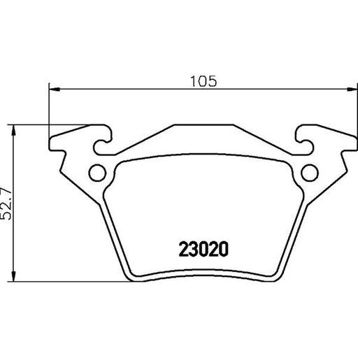 DON Rear Brake Pad Set fits Mercedes-Benz V-Class 1996-2003