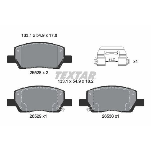 Textar Front Brake Pad Set 2652801