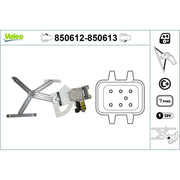 Valeo Electric Window Regulator Lifter Right Front 850613