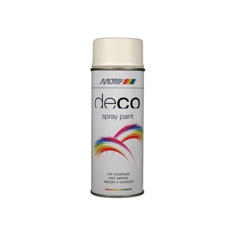 Motip® Deco Spray Paint Matt RAL 9010 White 400ml MOTIP® - Dynamic Drive