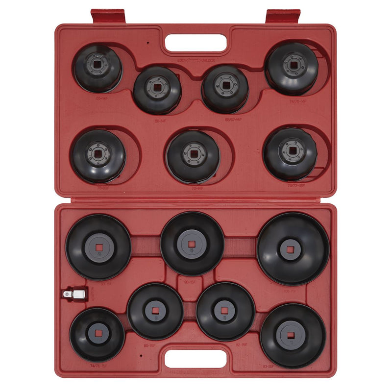 Sealey Oil Filter Cap Wrench Set 15pc VS7003 Sealey - Dynamic Drive