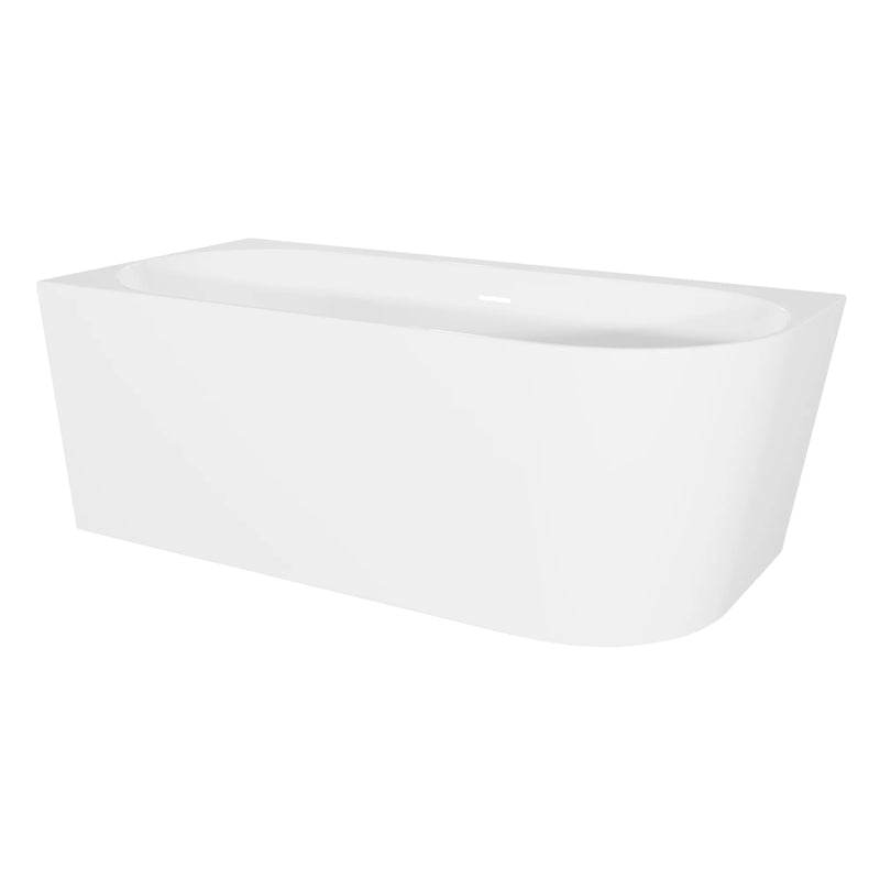 Baridi Left Hand Corner Bath 160cm Gloss White