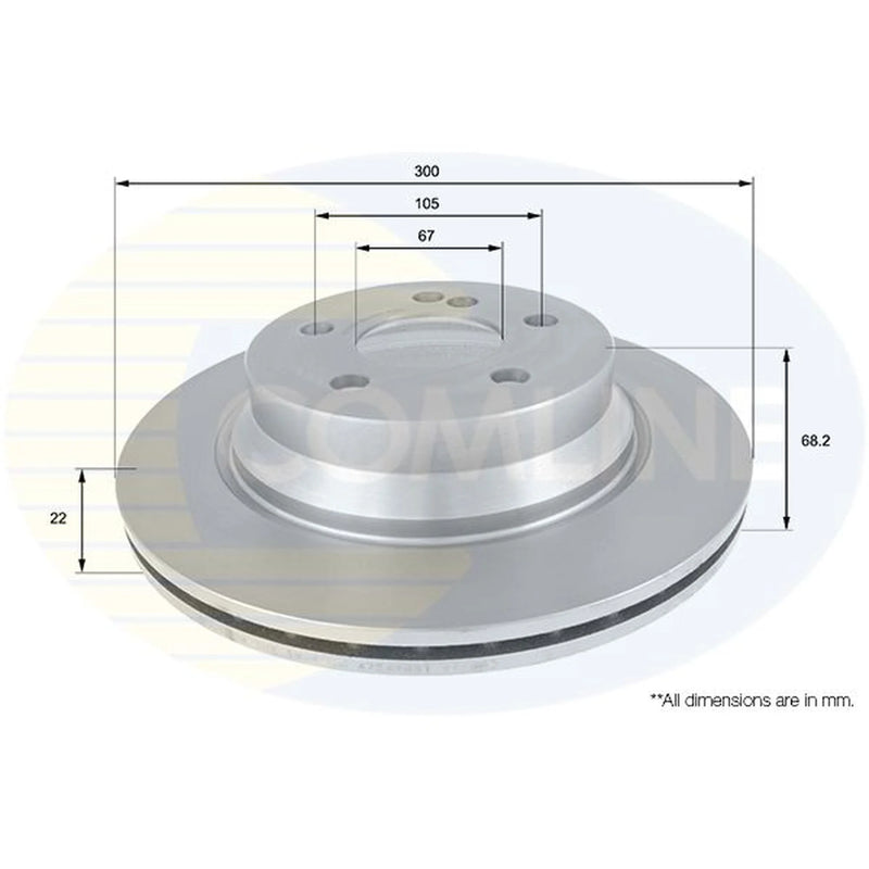 Comline Rear Brake Discs & Pads fits Mercedes-Benz Glk-Class 2008-2015