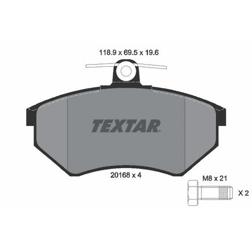 Textar Front Brake Pad Set 2016804