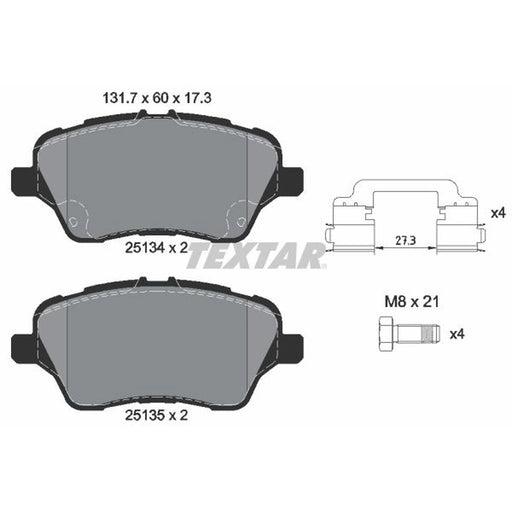 Textar Front Brake Pad Set 2513402