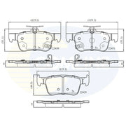 Comline Front & Rear Pads fits Honda Civic X 2016-2022 1.0 1.5 1.6
