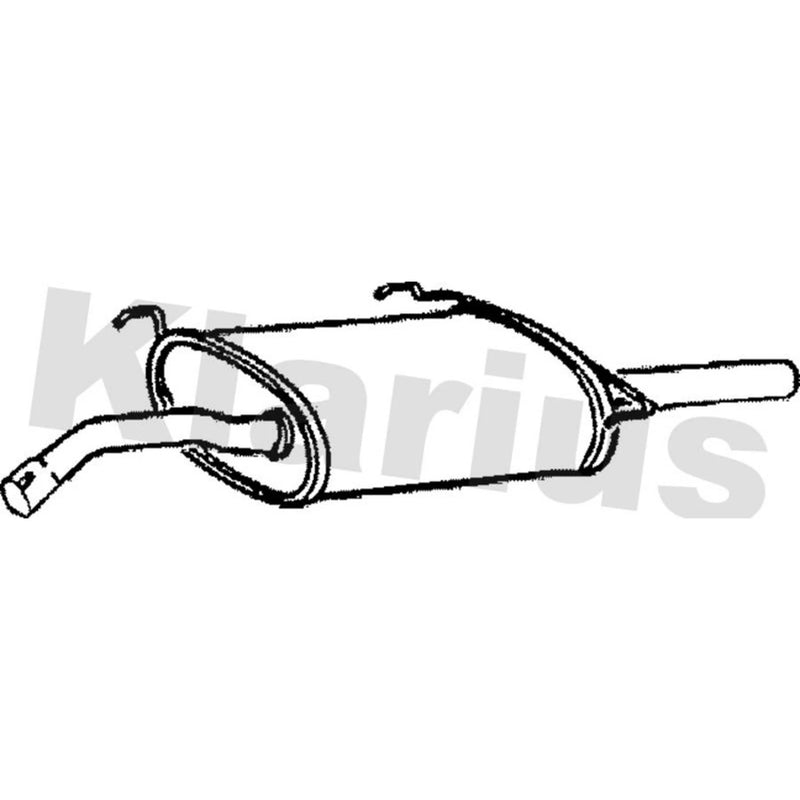 Klarius Box With Tail Pipe Rear fits Toyota Carina V 1987-1992 1.6 2.0