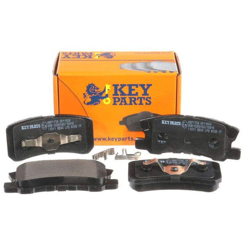 Key Parts 4 x Rear Brake Pad Set fits Baic Senova X65 2015 on 2.0