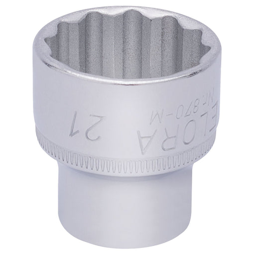 Draper Elora Bi-Hexagon Socket, 3/8" Sq. Dr., 21mm 25979 Draper - Dynamic Drive