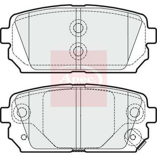 Apec Front & Rear Pads fits Kia Carens III 2006-2013 1.6 2.0
