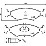 Mintex Front Brake Pad Set fits Ford Escort 1983-1990 1.1 1.3 1.4 1.6 1.8
